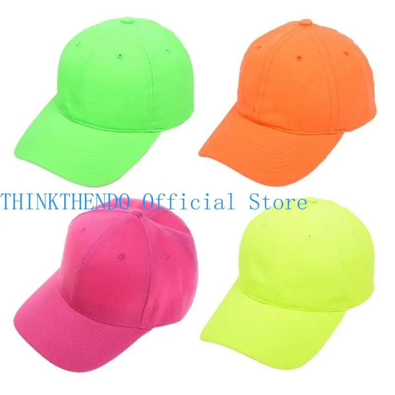 39BB Low Profile Cotton Baseball Fluorescent Bright Solid Color Sunscreen Outdoor Sports for Snapback Trucker Dad Ha