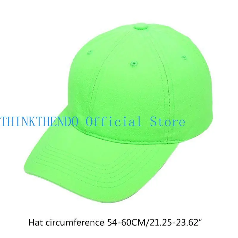 39BB Low Profile Cotton Baseball Fluorescent Bright Solid Color Sunscreen Outdoor Sports for Snapback Trucker Dad Ha