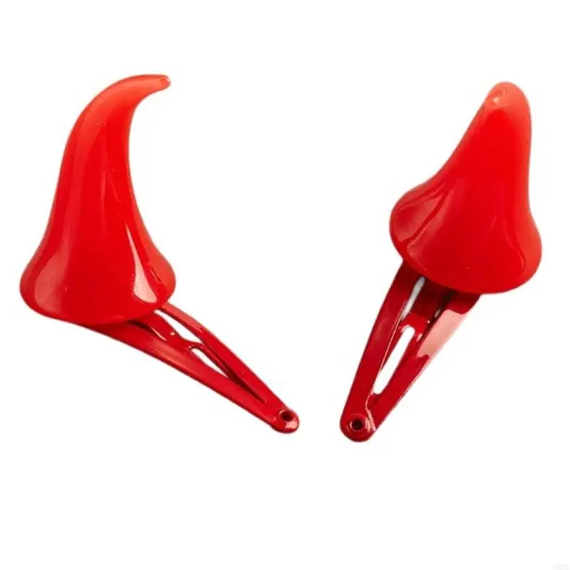 39BB Hairpins Headwear for Party Decorations Barrette Cosplay Costume Party Accessory Halloween Devil Horn Hairpin Hair Clip