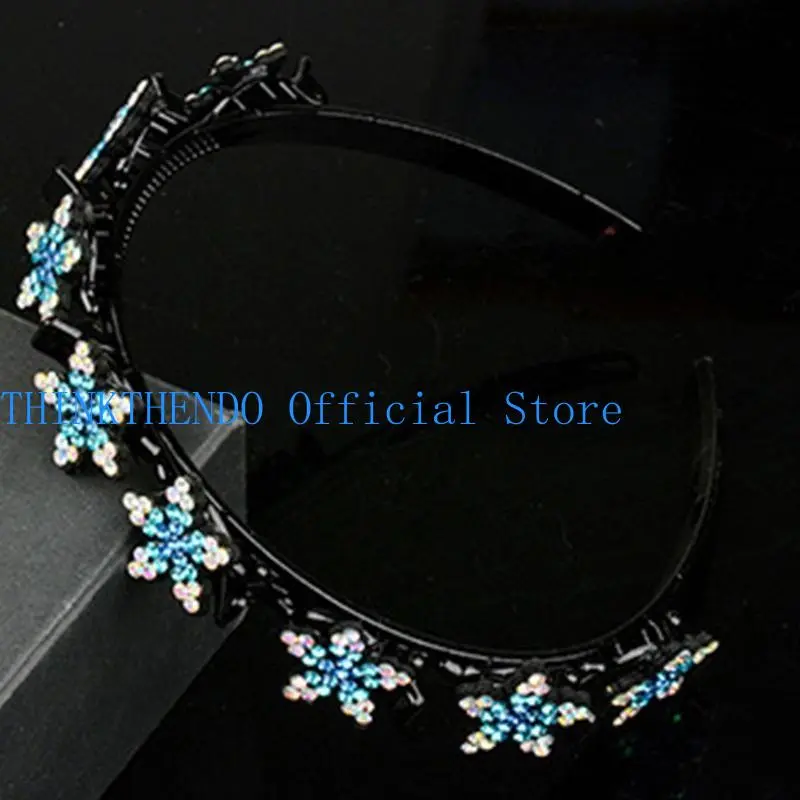 39BB Double Bangs Hairpin Double Layer Twist Plait Headband with Clips for Kids