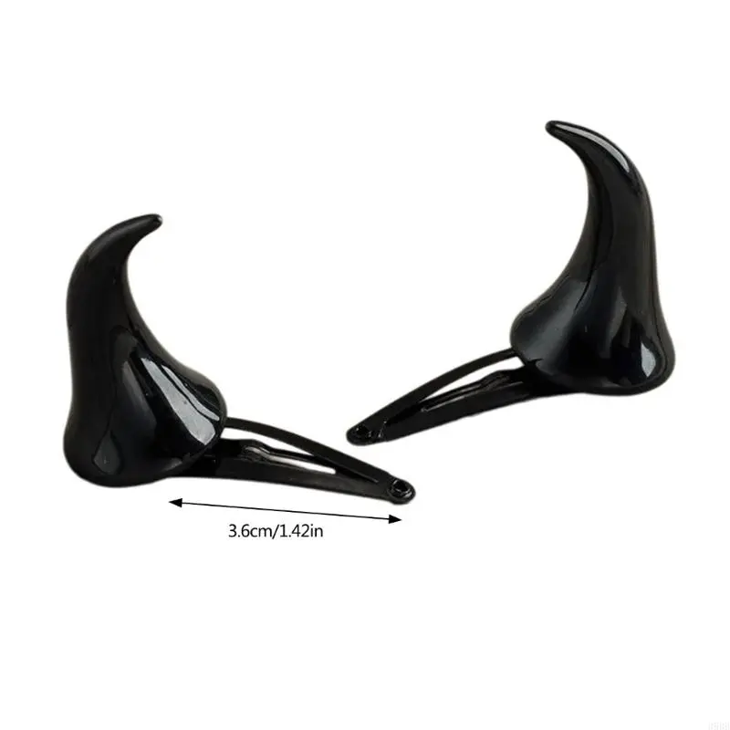 39BB Hairpins Headwear for Party Decorations Barrette Cosplay Costume Party Accessory Halloween Devil Horn Hairpin Hair Clip