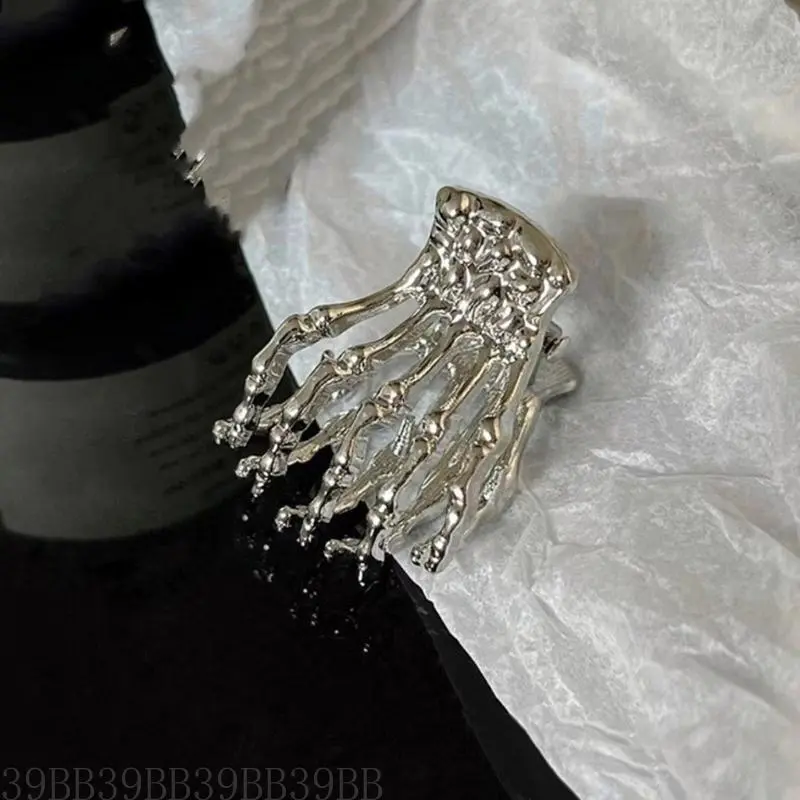 39BB Unique Hair Claw Clip Small Catch Hair Claw Clip Hair Adornment Cool Skeleton Hand Claw Clip Hair Ornamentation