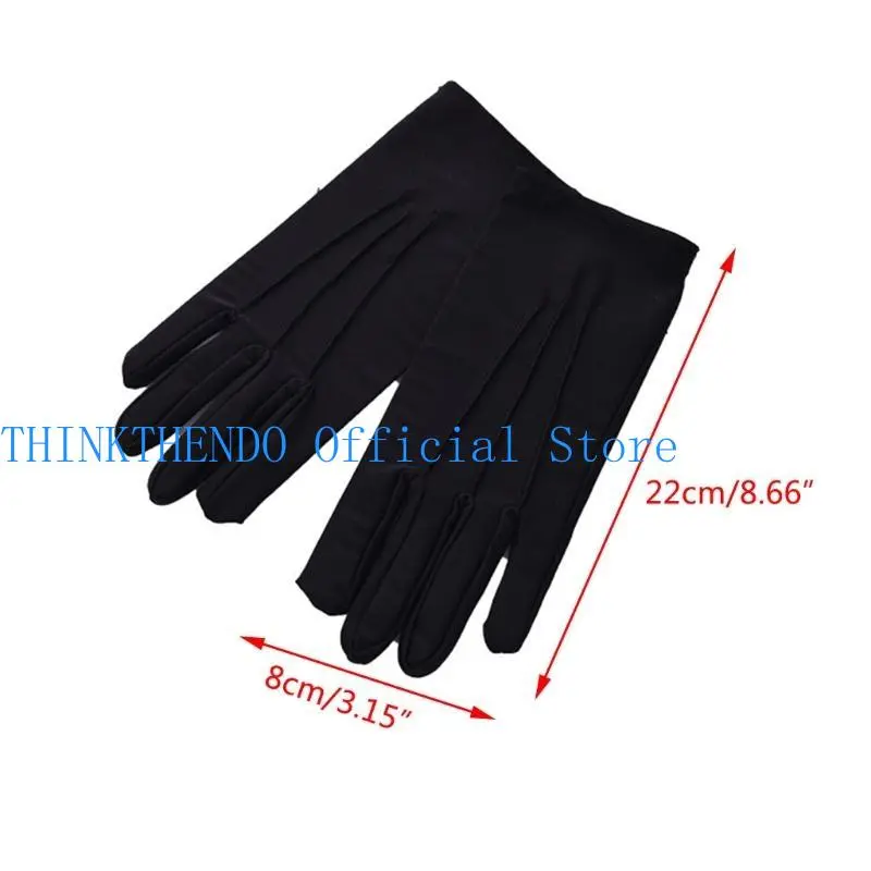 39BB Tuxedo Guard Jewelry Inspection Uniform Gloves Unisex Spandex Formal Mittens