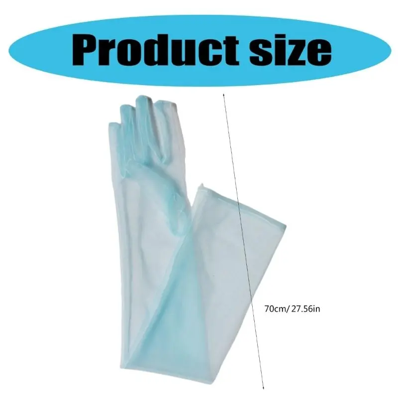 652F 2pack Sheer Elbow Length Gloves Fashionable Party Mittens Bridal Wedding Gloves for Weddings and Evening Parties