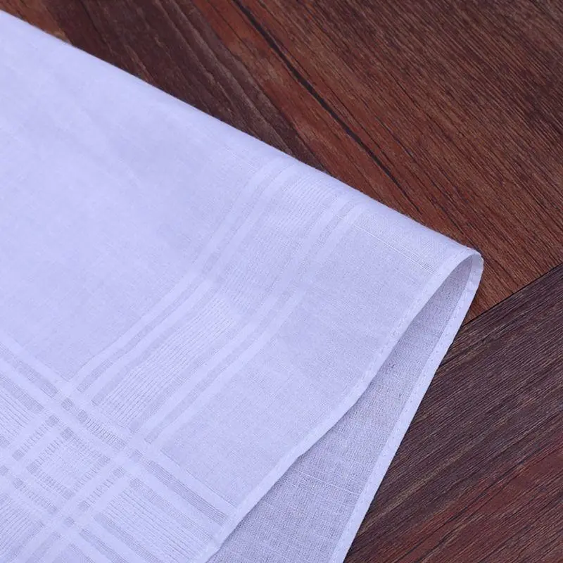 652F Cotton Pocket Handkerchief for Sweating for Grooms, Weddings for Fitness Enthusiasts and Adventurers White