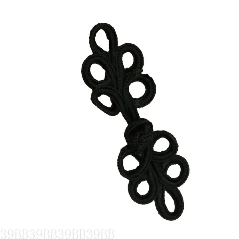 39BB Cheongsam Frog Buttons Closure Sewing Fasteners for Sweater Coat Cheongsam Traditional Handcraft Accessories