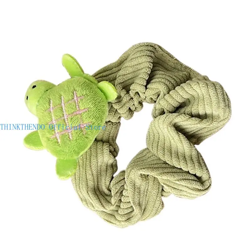 652F Stuffed Tortoise Hairclip for Girls Kids Hair Scrunchies Sidepin Hair Styling Tool Plush Hair Pin Lovely Hair Decoration