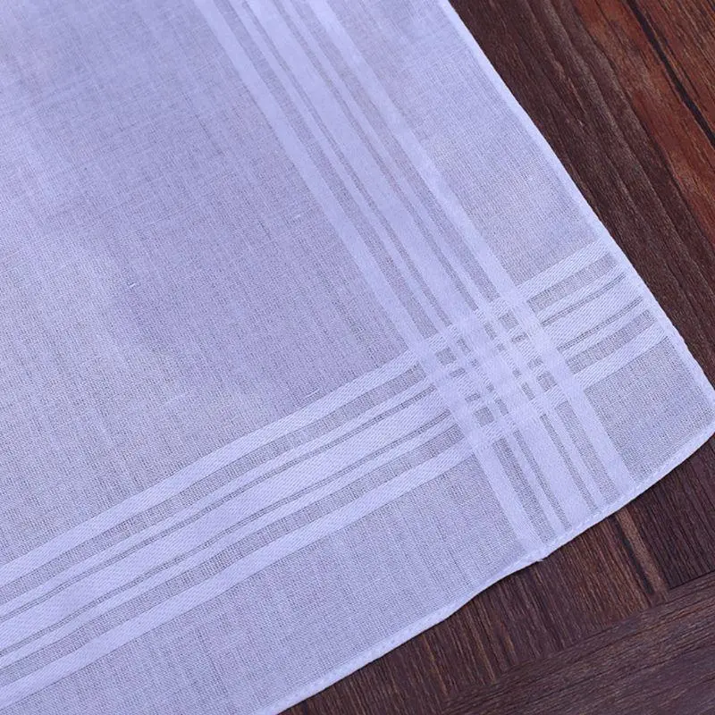 652F Cotton Pocket Handkerchief for Sweating for Grooms, Weddings for Fitness Enthusiasts and Adventurers White