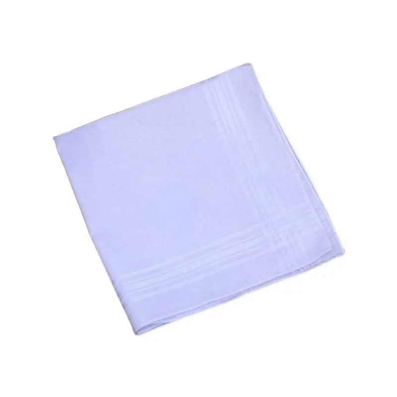 652F Cotton Pocket Handkerchief for Sweating for Grooms, Weddings for Fitness Enthusiasts and Adventurers White