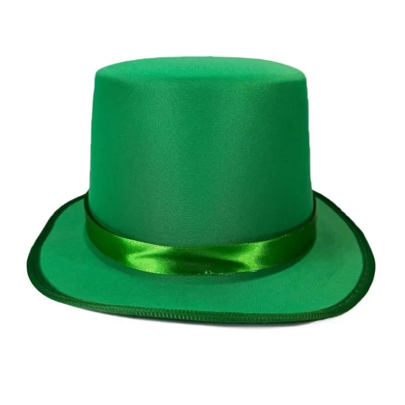 652F Magicians Hat for Men Women with  Belt Fedoras Hat Cosplay Costume Props Hat Jazzy Caps Stage Show Ceremony Hat