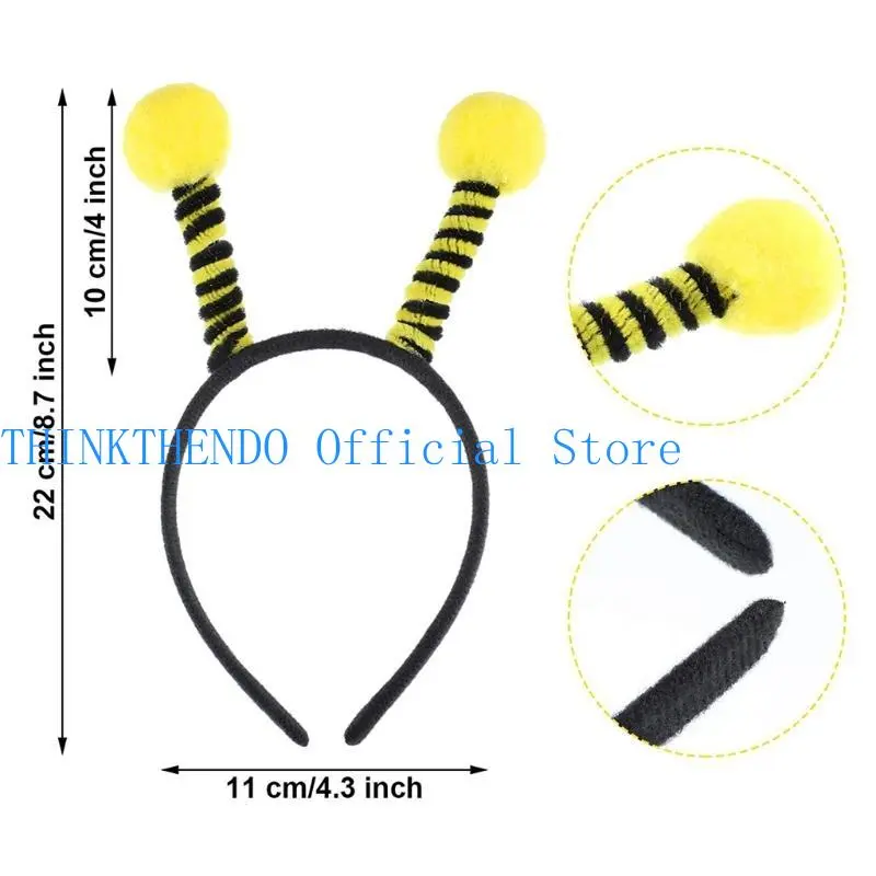 652F Headband and Glasses Set  Antenna Headband with  for Sun Glasses  Costume Accessories Halloween