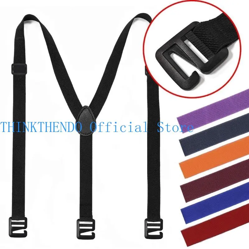 652F Stylish Polyester Suspenders Elastic Trouser Pants Brace Durability Suspenders for Trendy Adults and Fashion