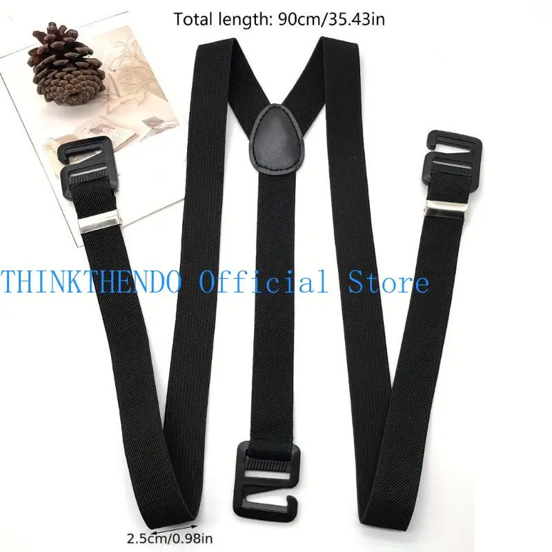 652F Stylish Polyester Suspenders Elastic Trouser Pants Brace Durability Suspenders for Trendy Adults and Fashion