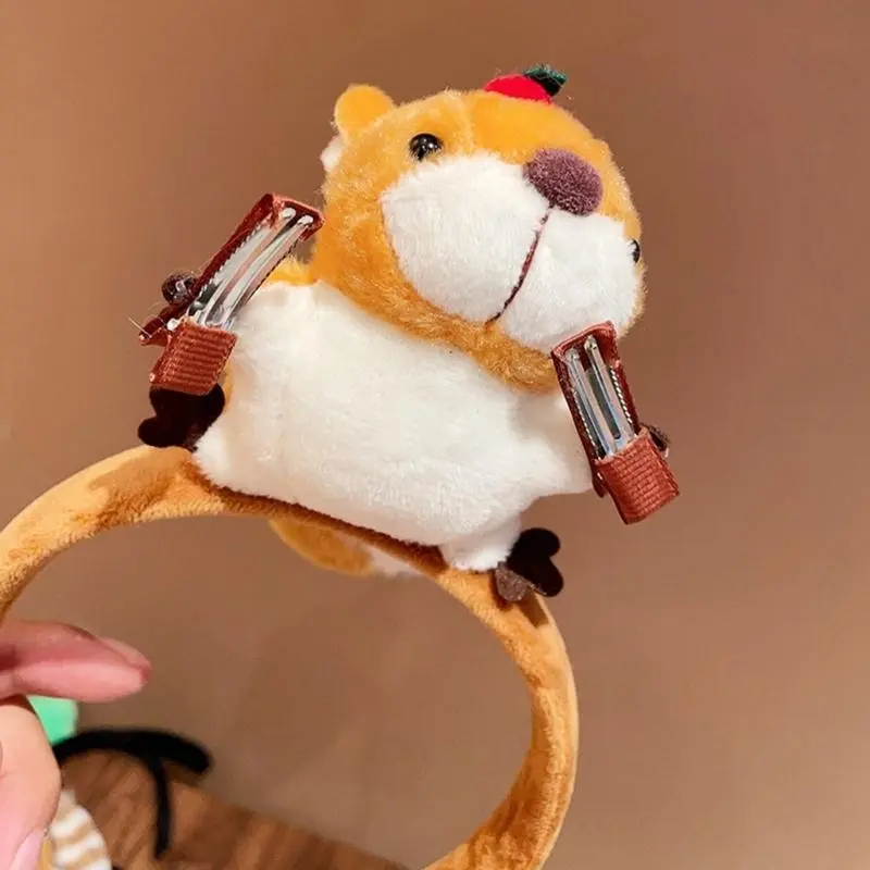 652F Halloween Hairbands Cartoon Squirrel Headbands Suitable Adult Teen Party Cosplay Costumes Durably Headpiece Gift