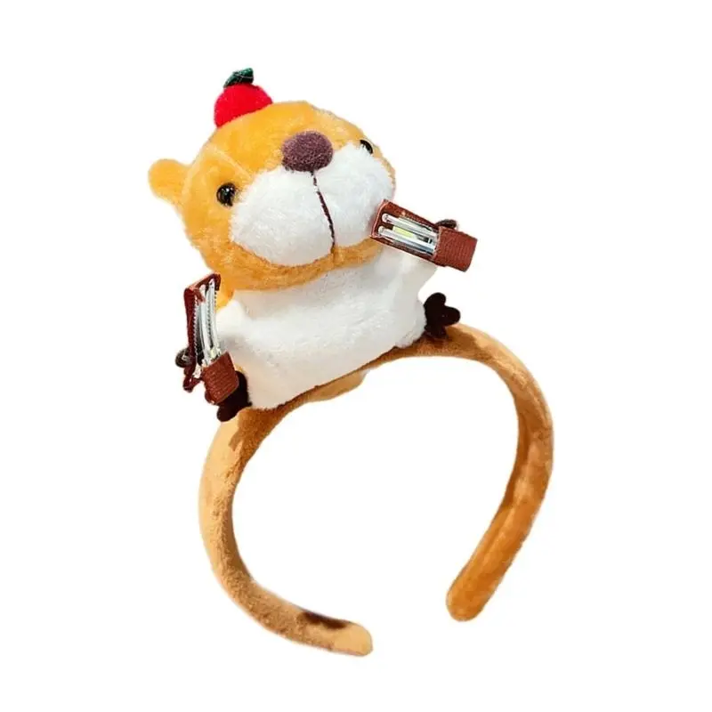 652F Halloween Hairbands Cartoon Squirrel Headbands Suitable Adult Teen Party Cosplay Costumes Durably Headpiece Gift