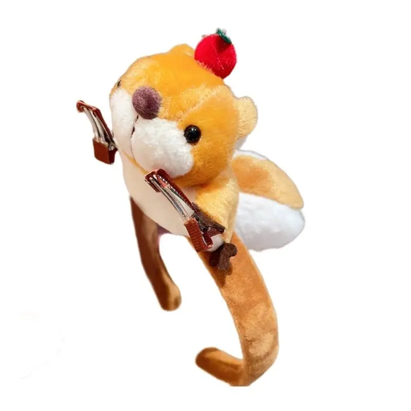 652F Halloween Hairbands Cartoon Squirrel Headbands Suitable Adult Teen Party Cosplay Costumes Durably Headpiece Gift