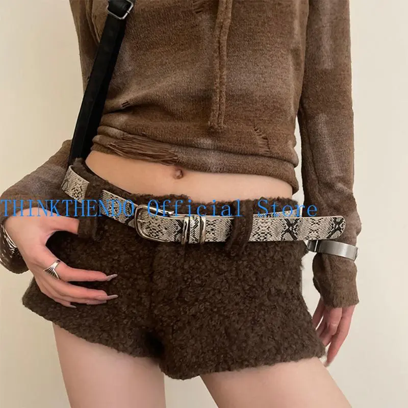 652F Modern Hot Girl Skinny Waistband Western Cowgirl Belt for Jeans Dress Country Girls Waistband