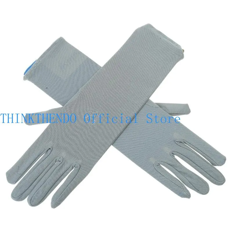 652F Embroidery Flower Hand Gloves for Arabian Simple Stretch Sunproof Arm Protector Casual Wear Arm Gloves for Muslims Women