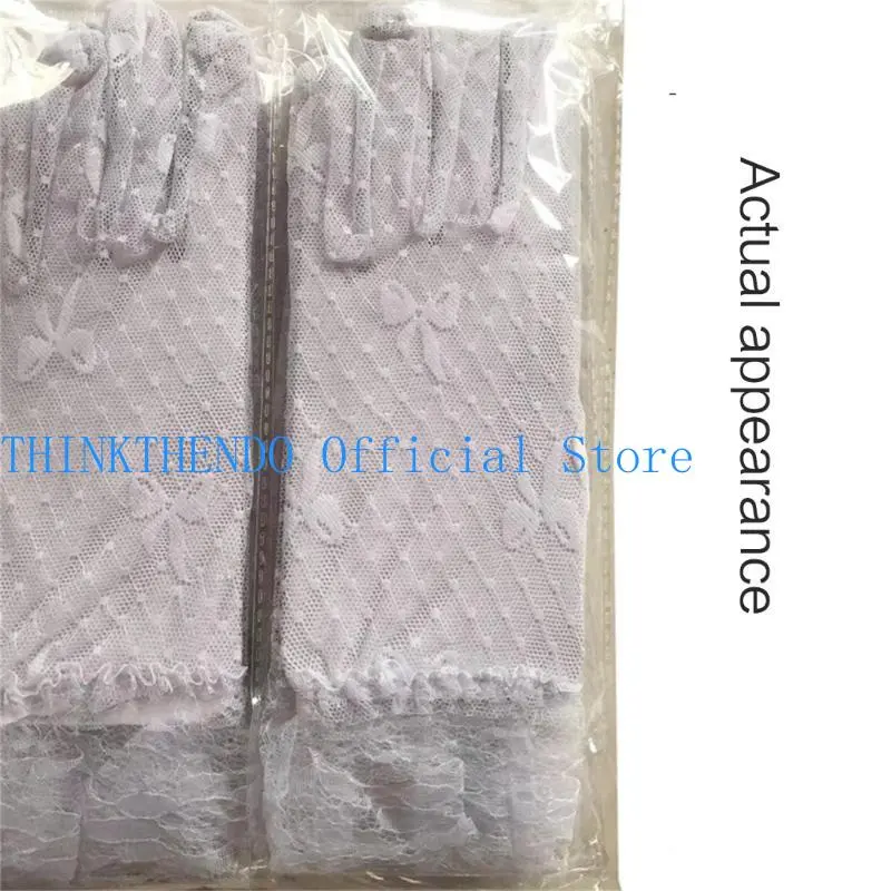 652F Women Lace Gloves Short Lace Gloves  Party Gloves  gloves Bridal Wrist Gloves Dance Gloves Banquet Gloves