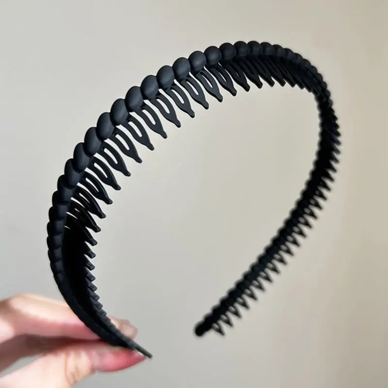 652F Women's Plastic Headbands with Teeth Comb Anti Slip Design for Secure and Stylish Wear