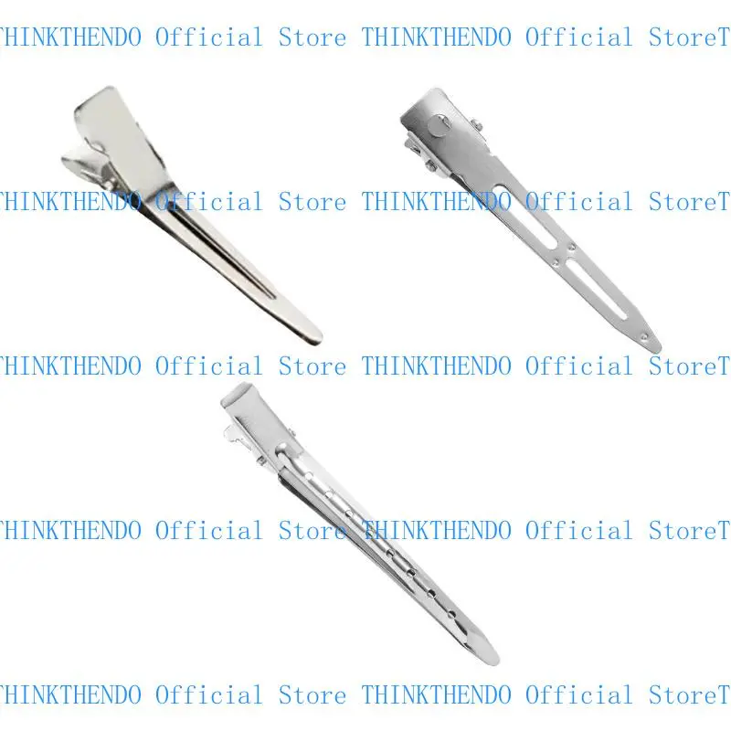 652F Simple Long Mini Hair Duckbill Clip Hair Clip Silver Hair  Barrettes Hair Sectioning Hair Ornament