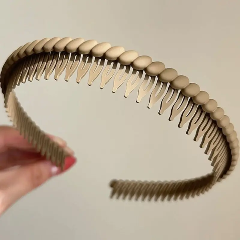 652F Women's Plastic Headbands with Teeth Comb Anti Slip Design for Secure and Stylish Wear