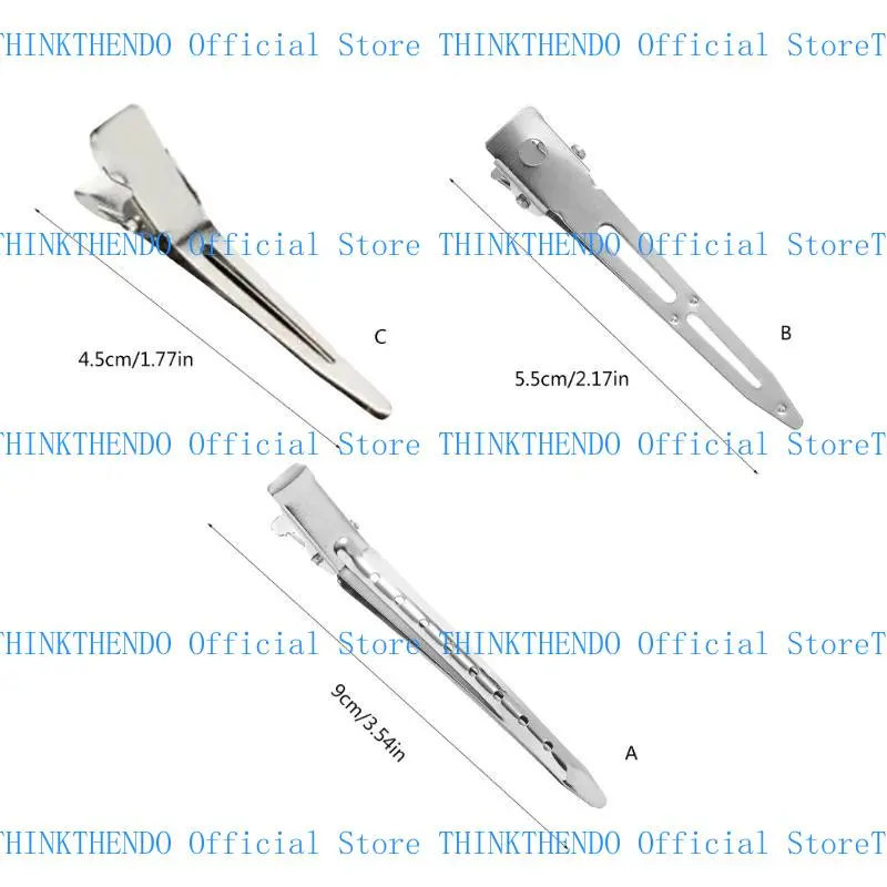 652F Simple Long Mini Hair Duckbill Clip Hair Clip Silver Hair  Barrettes Hair Sectioning Hair Ornament