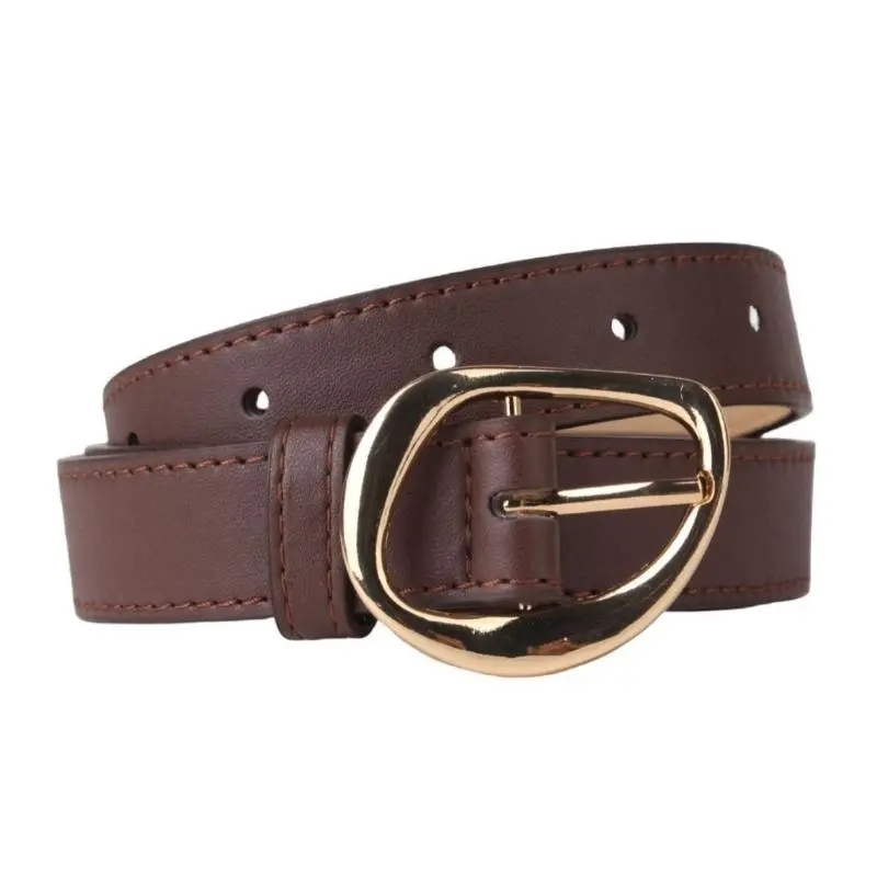 652F Simple Golden Buckle Waistband Waist Belt Waist Cincher For Women Fashionable Outfits Lady Waist Cincher