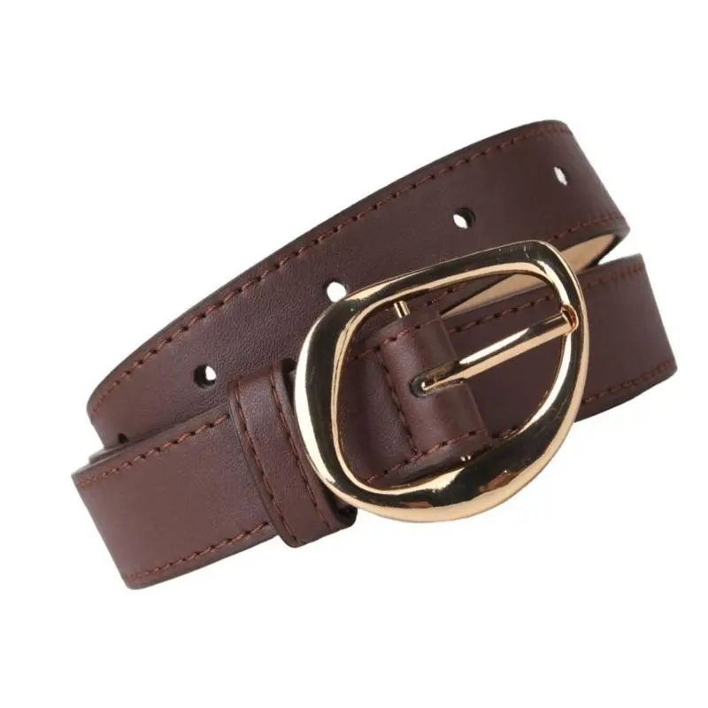 652F Simple Golden Buckle Waistband Waist Belt Waist Cincher For Women Fashionable Outfits Lady Waist Cincher