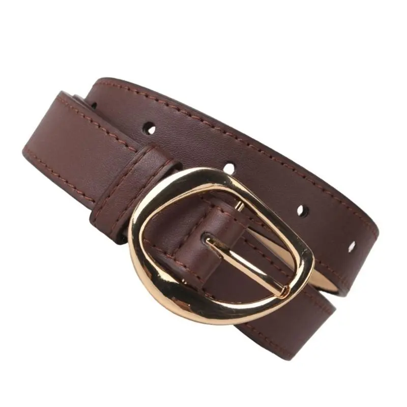 652F Simple Golden Buckle Waistband Waist Belt Waist Cincher For Women Fashionable Outfits Lady Waist Cincher