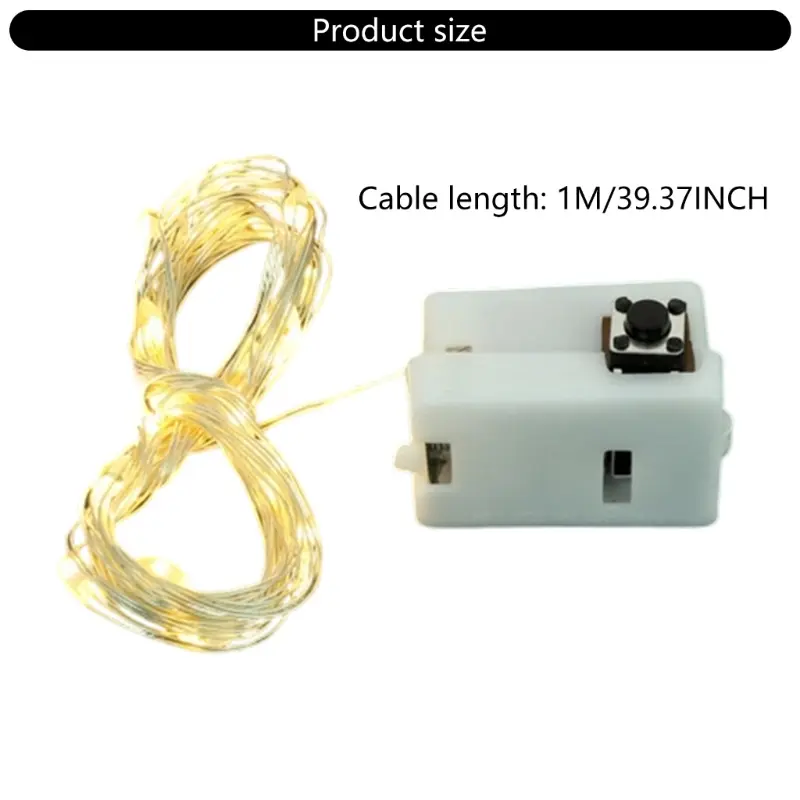 652F Fairys Lights Battery Operated String Lights,Mini LED Fairys Lights for Centerpiece Table Decors,DIY Bouquet Supply