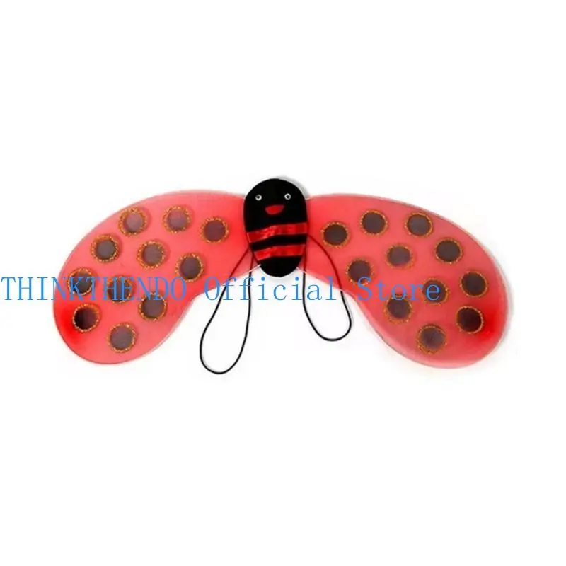 652F 1/2pcs Dress up Clothes Kids-Princess Costume Set /Ladybird Wing Headband Magic-Wand Perfect Novelty-Gifts