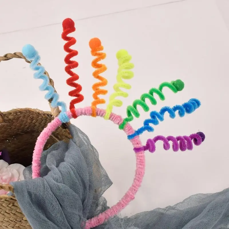 652F Fashion Multi Color Funny Hair Hoop Headband with Decor Stage Children's Day Kids Styling for Head