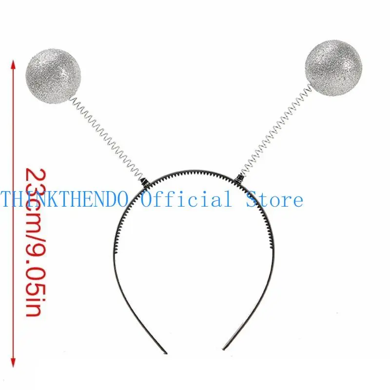 652F Sequined Disco Headband Music Festival Decorative Headdress 70s Party Vintage Hairhoop Cosplay Costume Accessories
