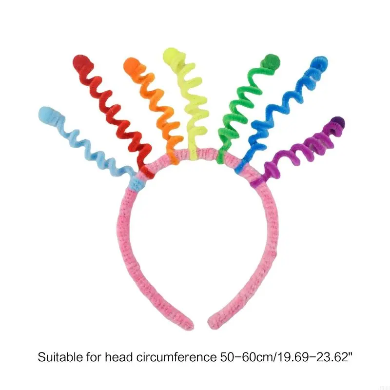 652F Fashion Multi Color Funny Hair Hoop Headband with Decor Stage Children's Day Kids Styling for Head