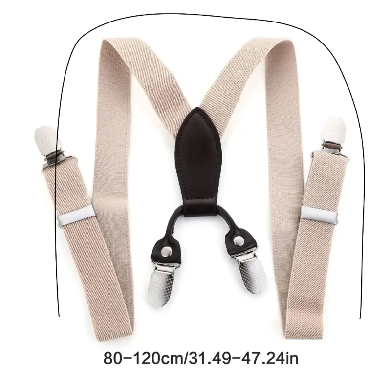 652F Vintage Styles Suspenders Toddlers Elastics Polyester Suspenders Daily Wear with Flexible Waistband Attachments