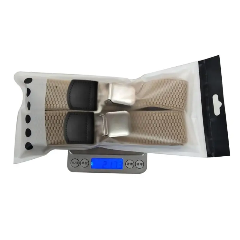 652F Men Wide Suspenders Men's Shirt Holders Elastic Leg Suspenders Straps for Even Weight Distribution