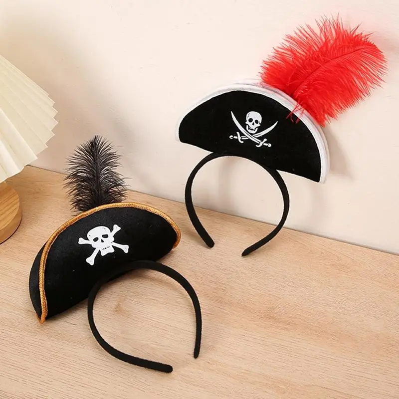 Halloween Pirate Headband Pirate Hat Headband Hairband Day of The Dead Headband Halloween Tiaras And Crowns