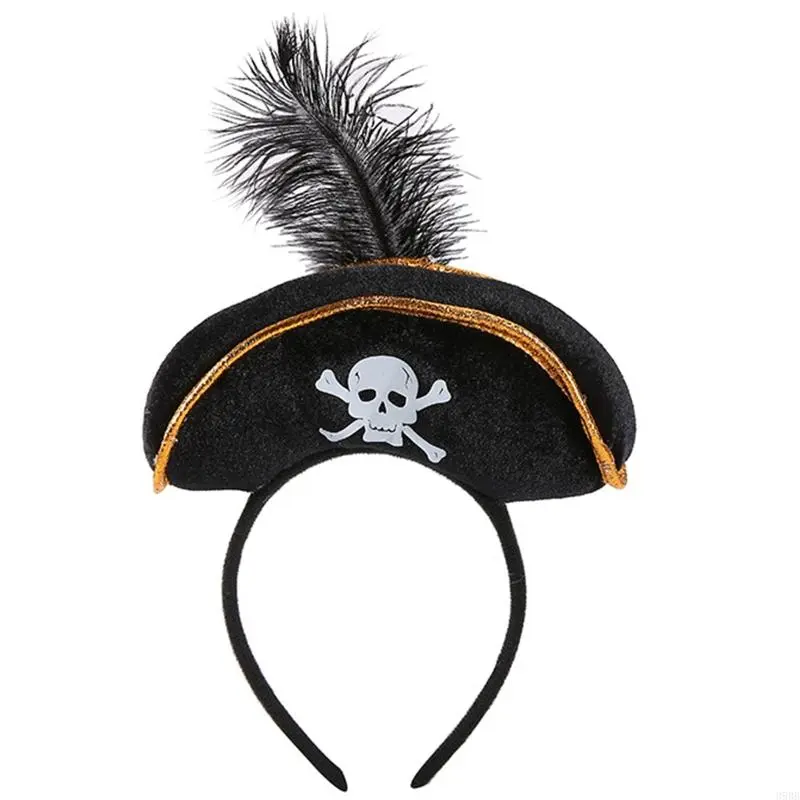 Halloween Pirate Headband Pirate Hat Headband Hairband Day of The Dead Headband Halloween Tiaras And Crowns