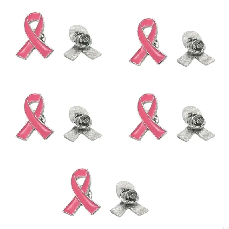 652F 10pcs Breast Cancers Awareness Lapel Pins Pink Ribbon Pins Ribbon Lapel Pins for Charity Recognition,Public Event