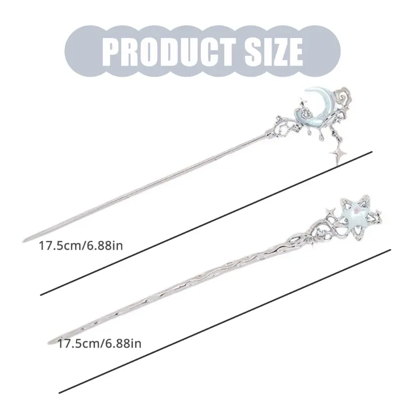 652F Chinese Traditional Hair Traditional Chinese Elegant Moonstone Hair Chopsticks Girl Cosplay Hair Jewelry