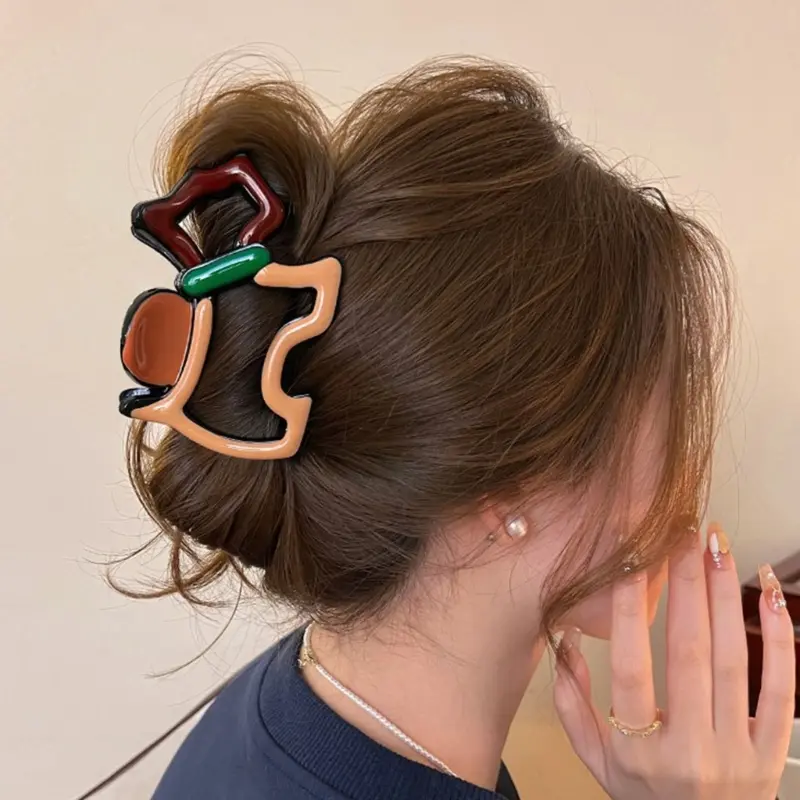 652F Vibrant Animal Hair Clip For Short Long Hair Hollow Design Puppy Lover Gift Women Girls Stylish Hair Accessories