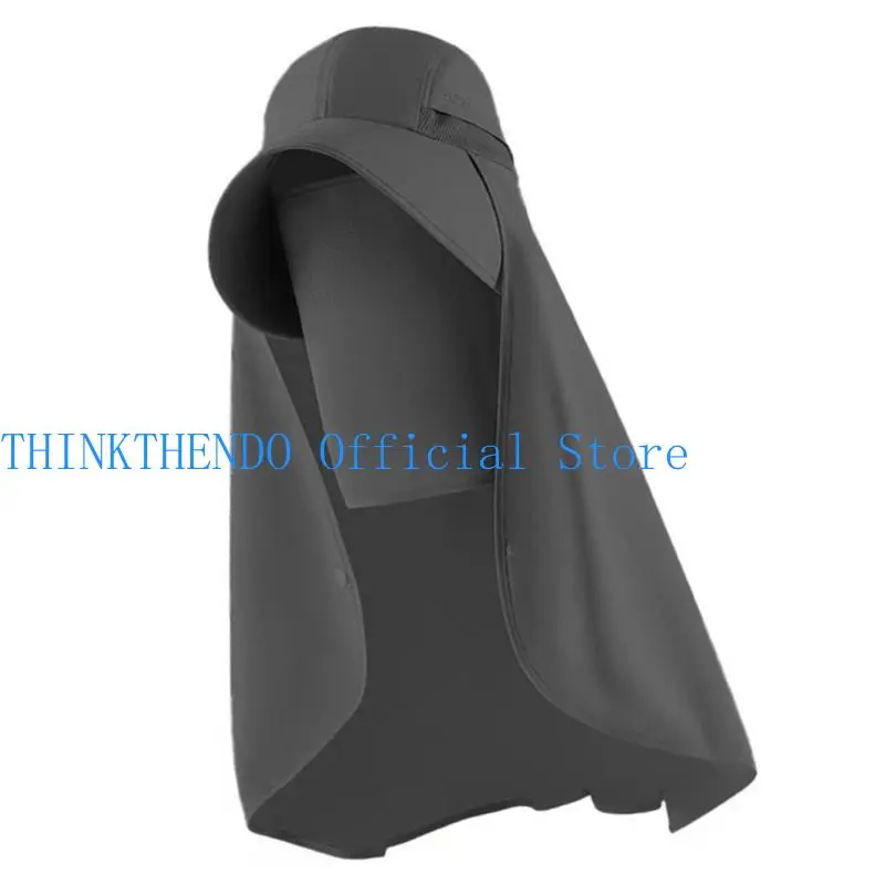 652F Breathable Sun Hat for Women Neck Cover Hat with Neck Flap Wide Brimmed Hat Adjustable Fashionable Sports Hat