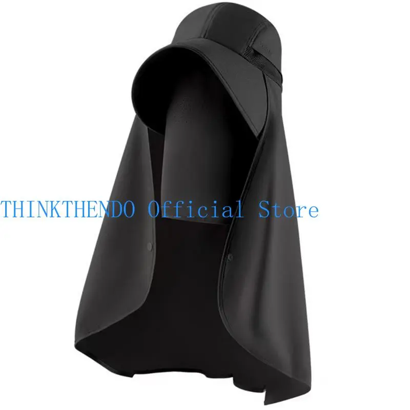 652F Breathable Sun Hat for Women Neck Cover Hat with Neck Flap Wide Brimmed Hat Adjustable Fashionable Sports Hat