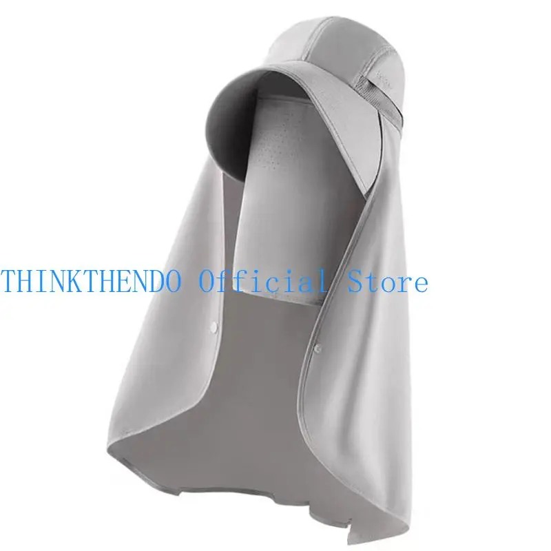 652F Breathable Sun Hat for Women Neck Cover Hat with Neck Flap Wide Brimmed Hat Adjustable Fashionable Sports Hat