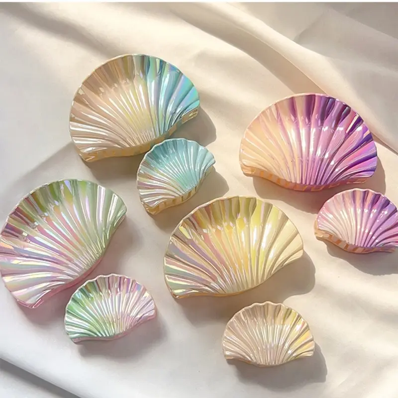 652F Unique Seashells Large Hair Claw Clip Ponytail Claw Seashells Hair Holder Barrettes Hair Adornment Hair Ornaments