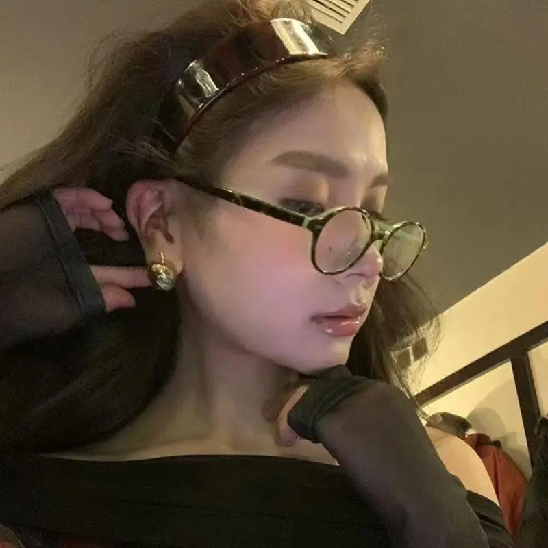 652F Popular Leopard Pattern Hairband Popular Acetate Acid Headband For Stylish Youth Ladies Elegant Hair Shaping Tool
