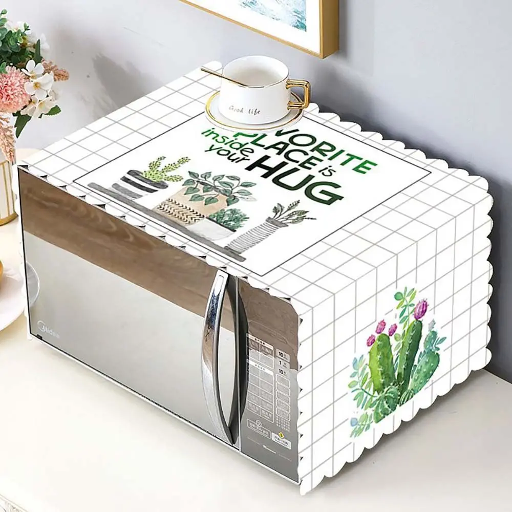 PVC Simple Oven Supplies Fashion Home Decoration Kitchen Accessories Oil Dust Cover Microwave Cover Refrigerator Hood