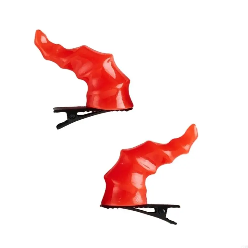 Devil Mini Dragon Horn Hair Clip Barrettes Halloween Cosplay Masquerade Headwear Hairpin Devil Cosplay