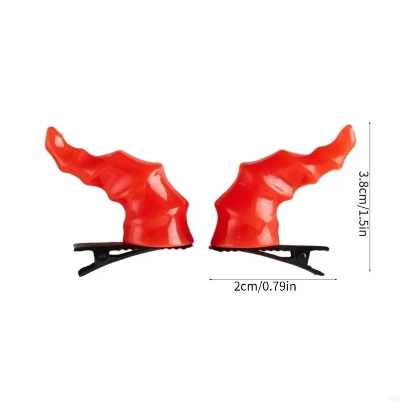 Devil Mini Dragon Horn Hair Clip Barrettes Halloween Cosplay Masquerade Headwear Hairpin Devil Cosplay